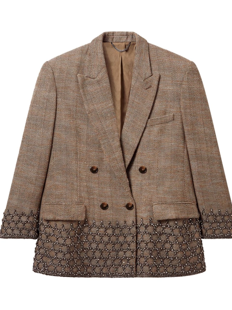Cheap Women Stella Cage Oversized McCartney Crystal Blazer jacket 0811